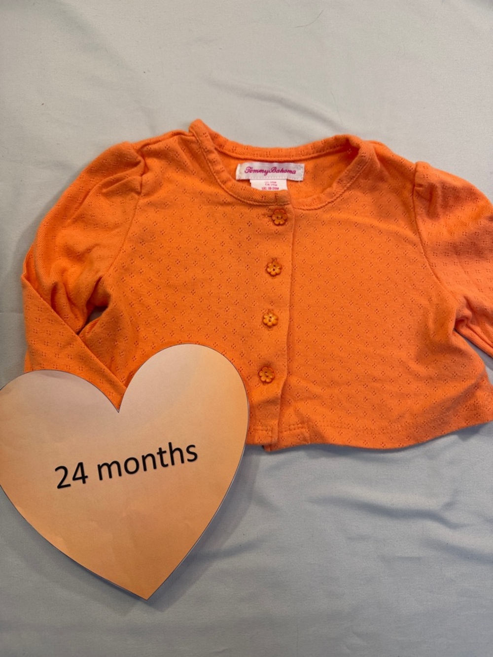 Tommy Bahama - long sleeve knit cardigan sweater. Size 24 months